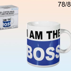 XL koffie beker 'I am the boss'