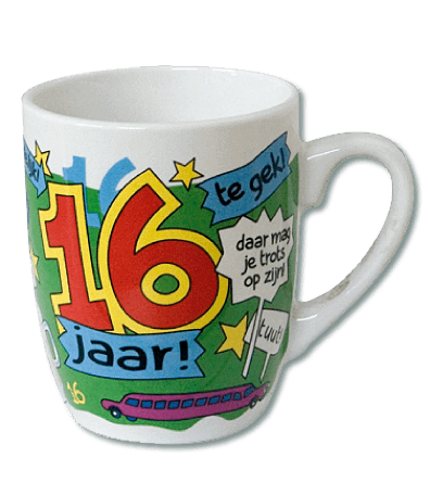 Cartoon Mok 16 jaar