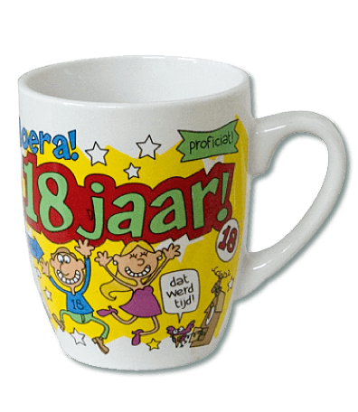 Cartoon Mok 18 jaar