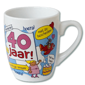 Cartoon Mok 40 jaar vrouw
