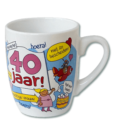 Cartoon Mok 40 jaar vrouw
