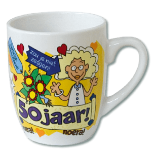 Cartoon Mok 50 jaar vrouw