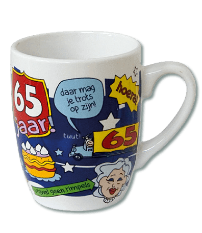 Cartoon Mok 65 jaar