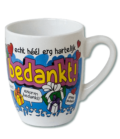 Cartoon Mok Bedankt