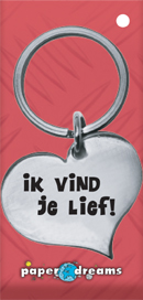 Hart sleutelhanger - vind je lief