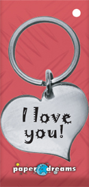 Hart sleutelhanger - I love you