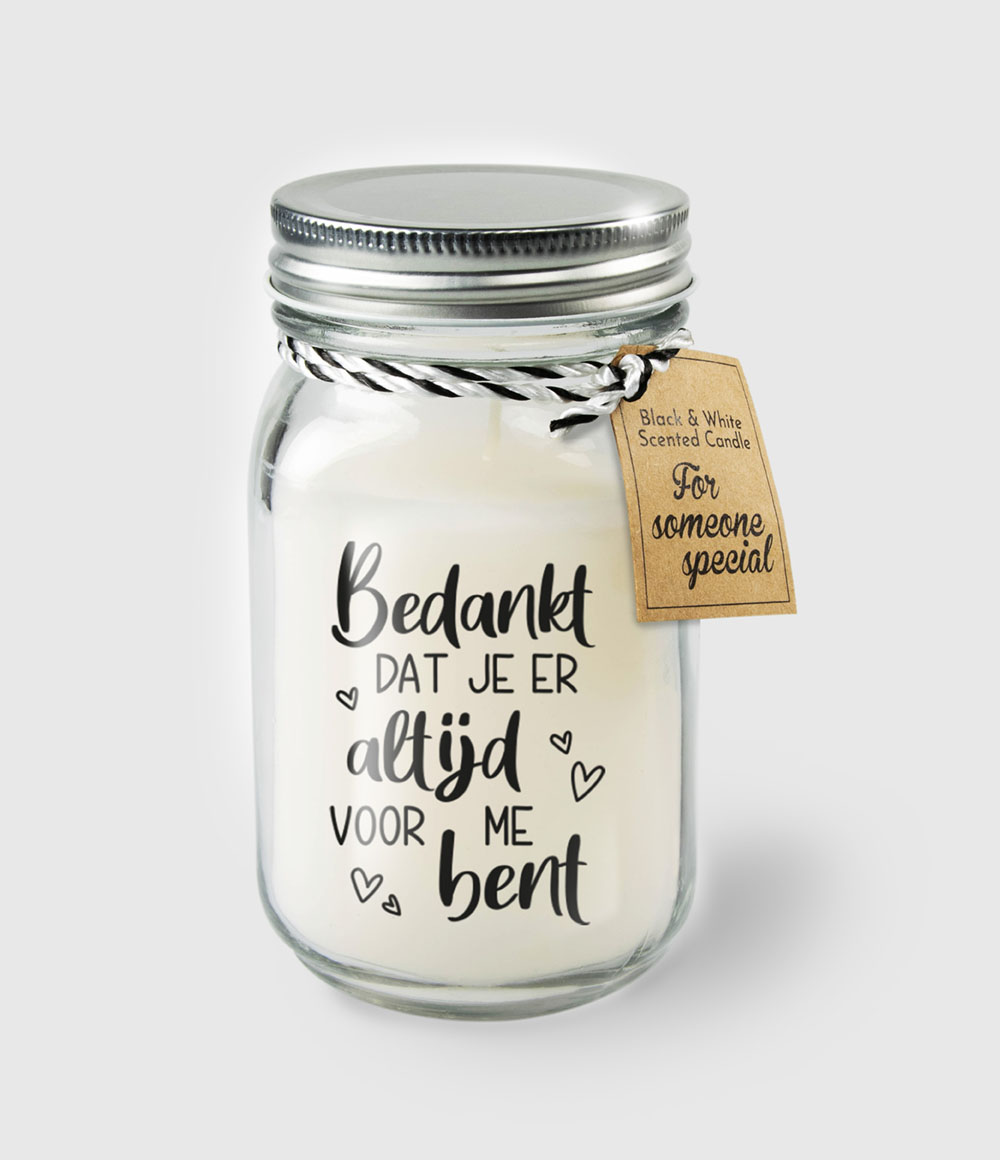Black &amp; White scented candles - Bedankt