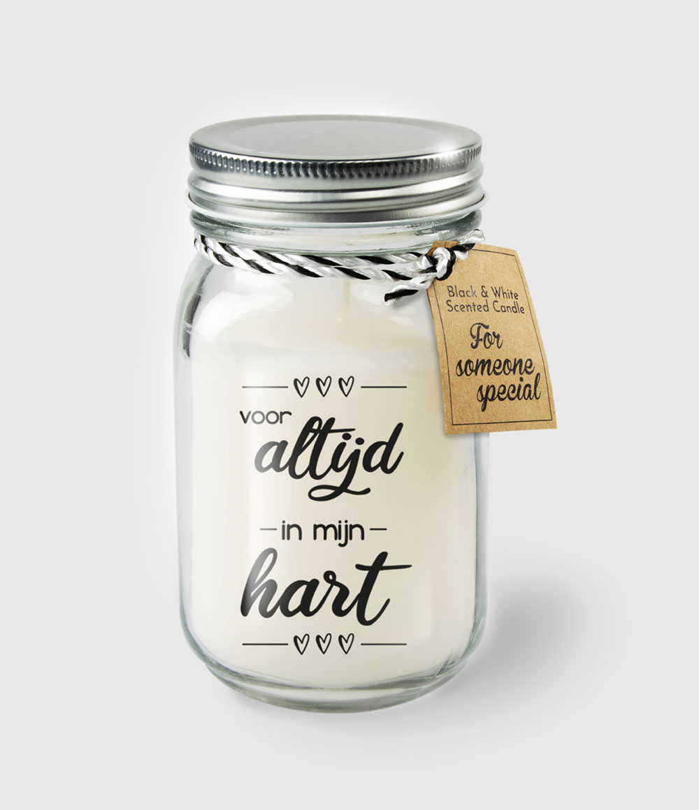 Black &amp; White scented candles - Altijd in mijn hart