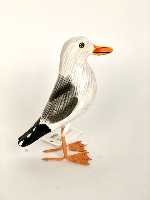 Houten meeuw staand 15 cm