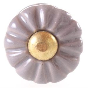 Keramische knop brocant taupe