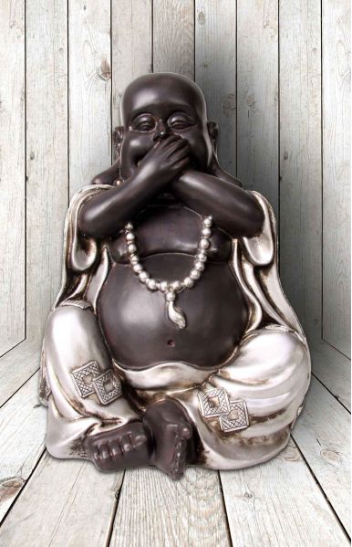 Buddha 'Zwijgen' 23cm