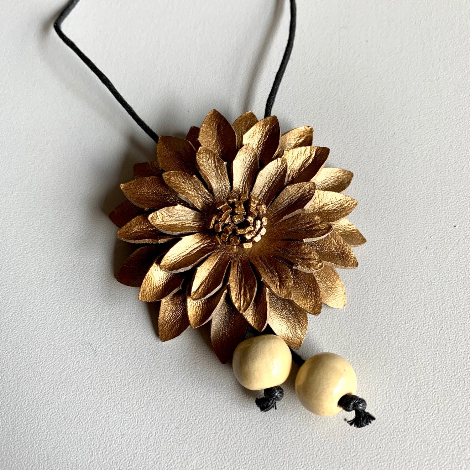 Sieraden set goud oorbellen, ketting, ring - Afbeelding 3