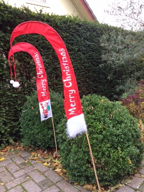 Balinese vlag Umbul Umbul KERST 1.40 meter (kerstman)