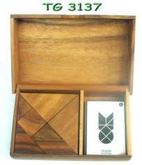Double Tangram houten puzzel