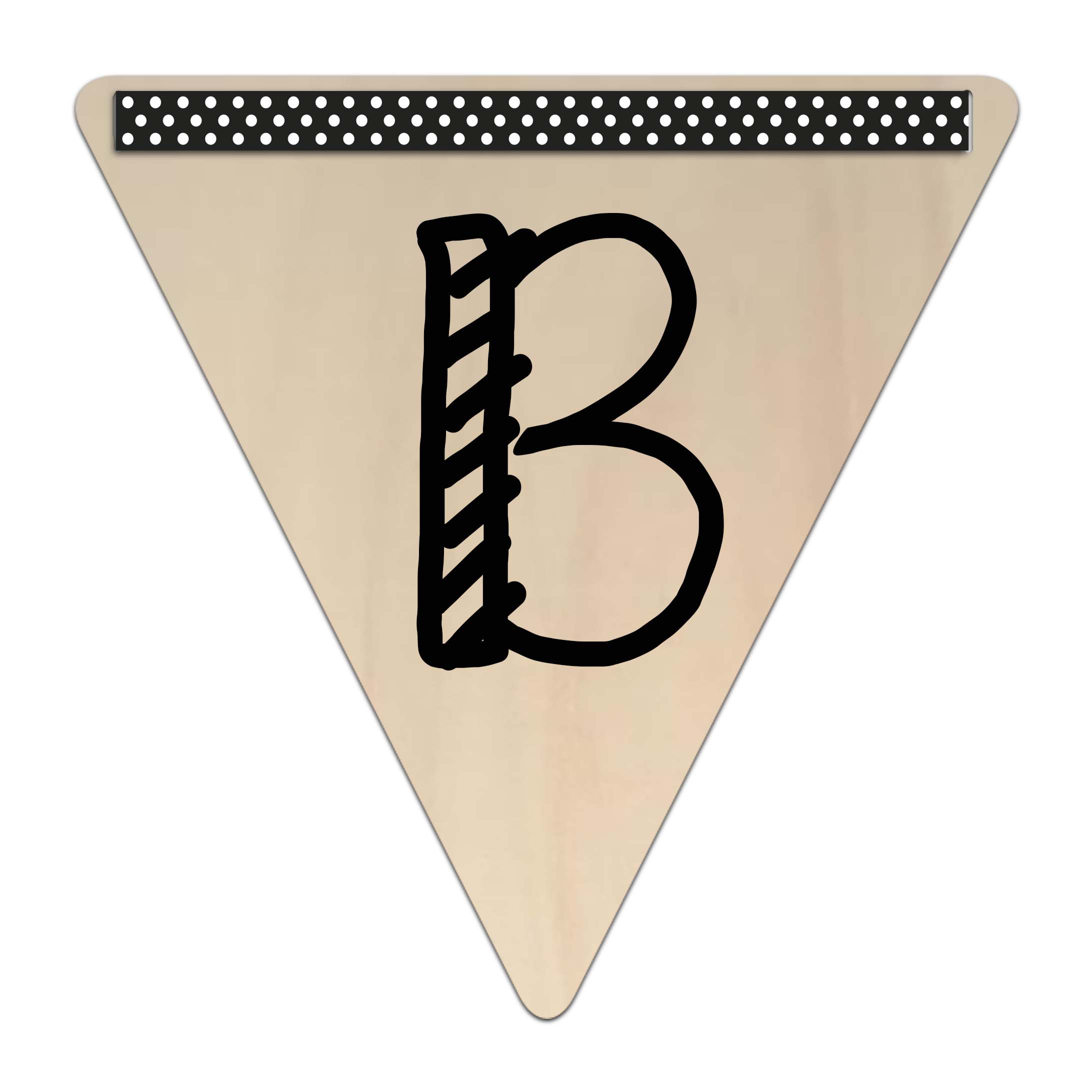 Vlaggetje B (hout)