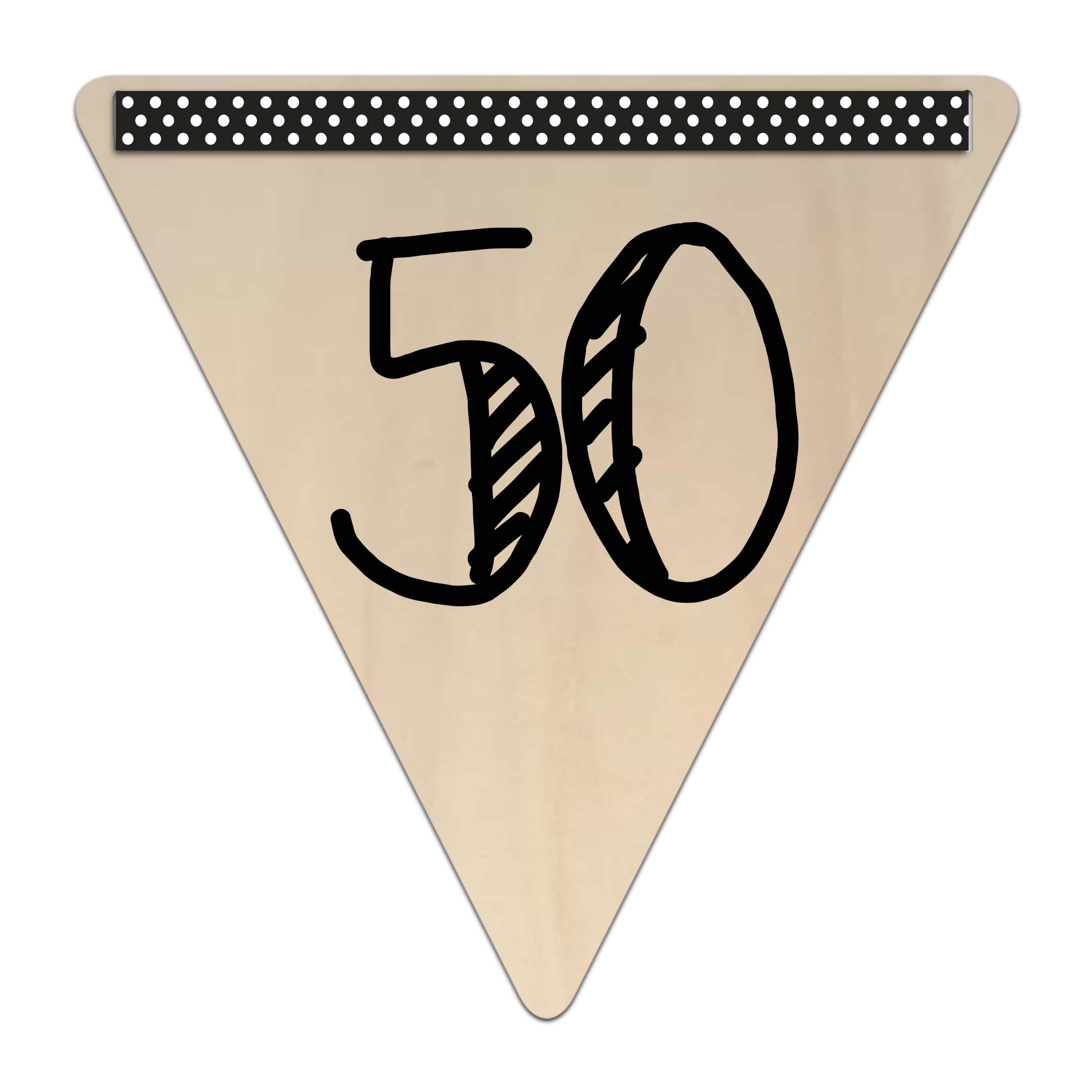 Vlaggetje 50 (hout)