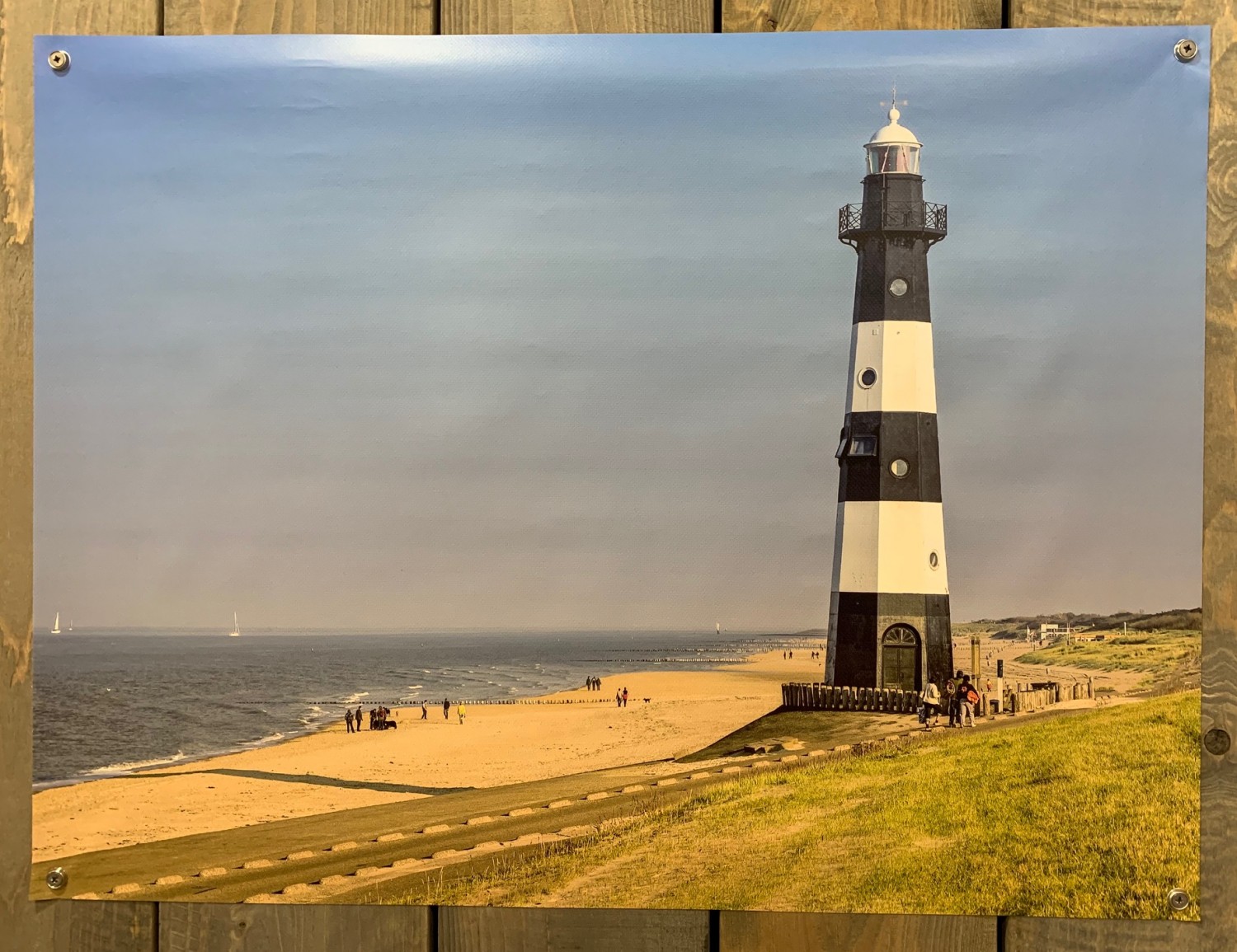 Outdoor tuinposter Vuurtoren Breskens 80x60cm