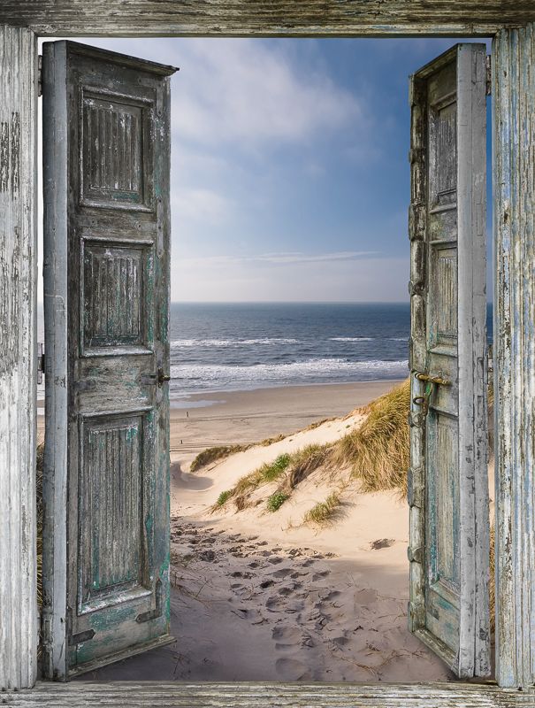 Outdoor tuinposter Strandddeur 80x60cm