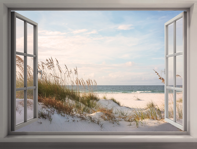 Outdoor tuinposter Strandkozijn 80x60cm