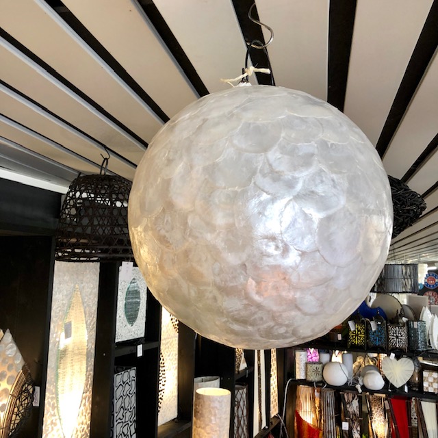 Bol plafond hanglamp full shell wit - 40 cm - Afbeelding 3