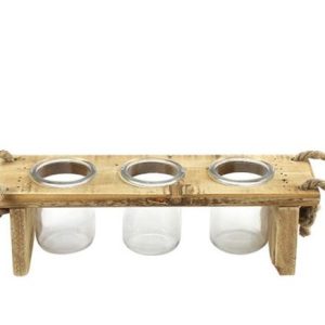 Bloempot 3x in tray Connor S naturel