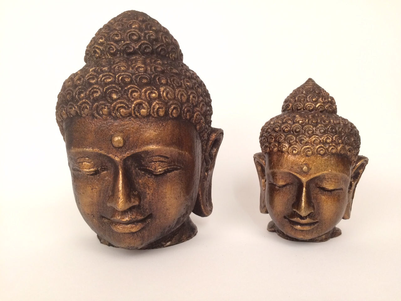 Buddha Hoofd goud - 25cm
