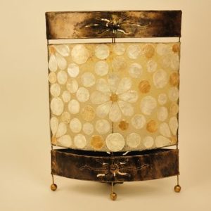 Capiz schelpenlamp, 40cm handgemaakte lamp uit Indonesië - maat M
