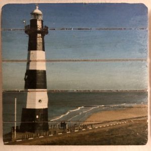 Houten onderzetter 10mm Breskens vuurtoren