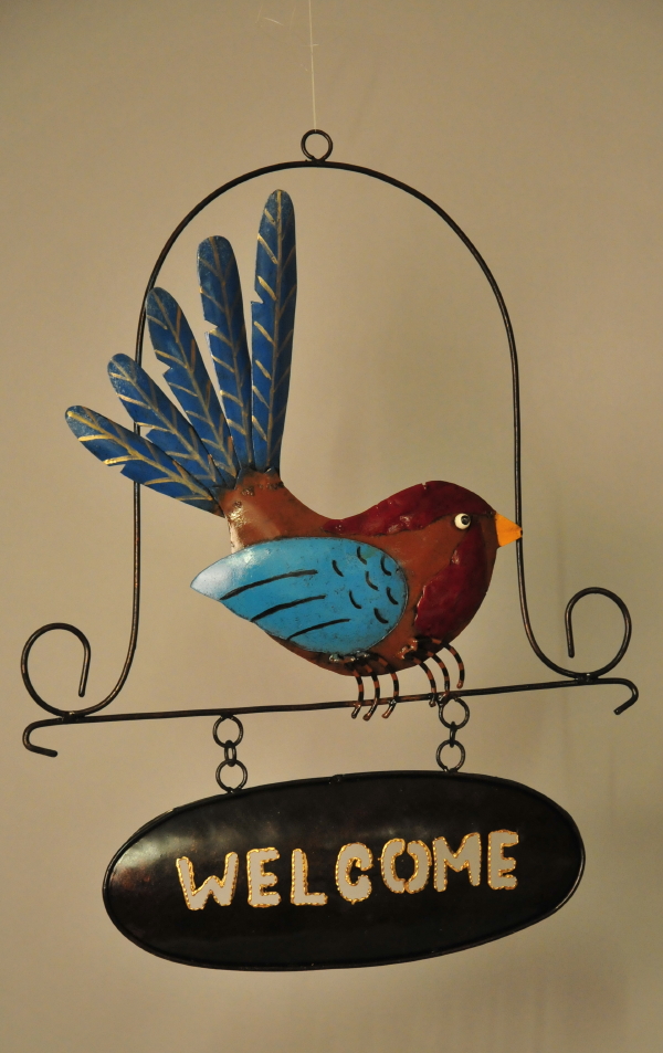 Welcome hanger met vogel