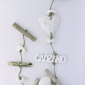 Drijfhout guirlande Cadzand wit ±90cm