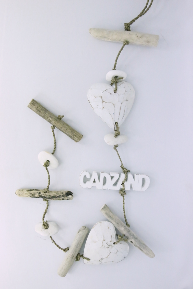 Drijfhout guirlande Cadzand wit ±90cm