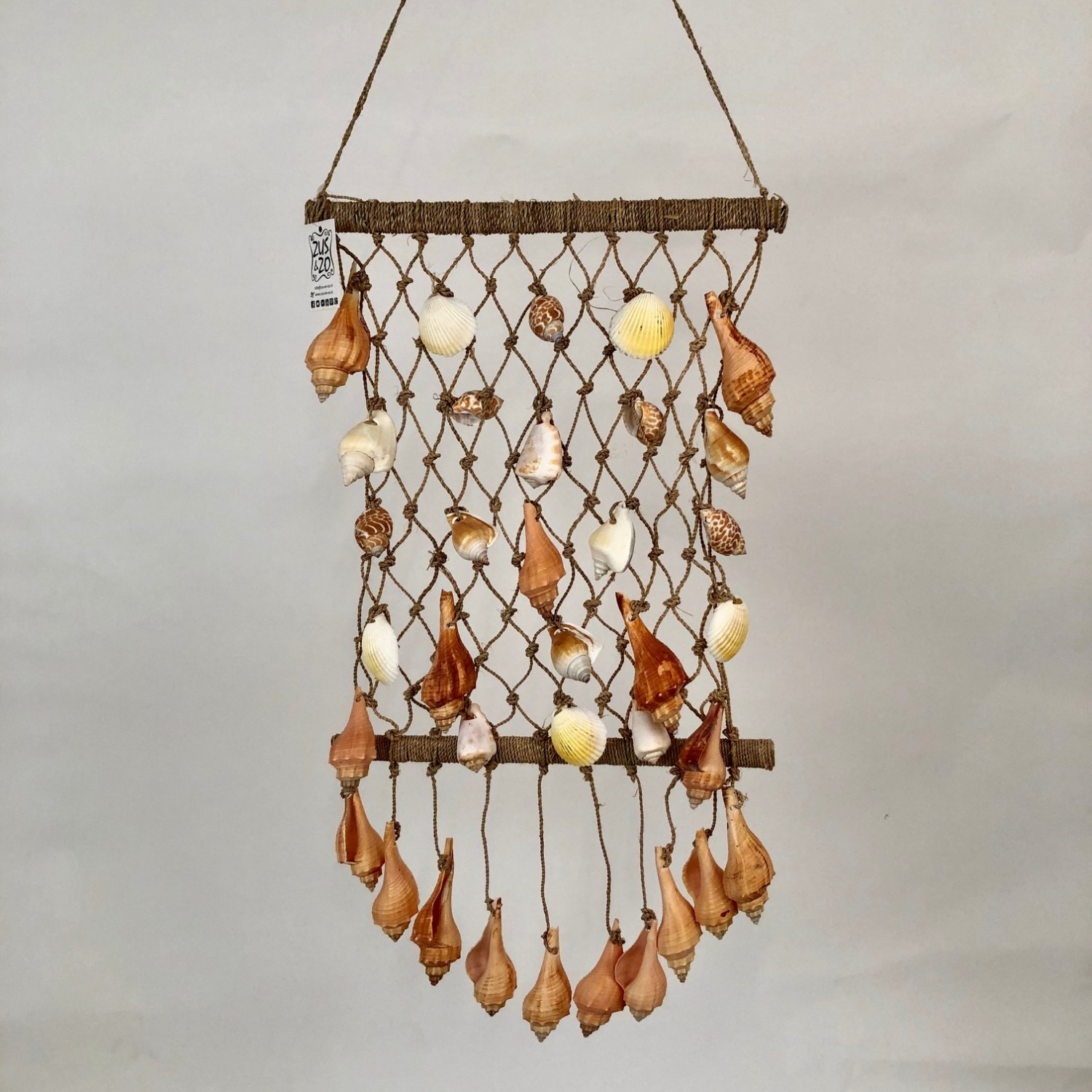 Schelpen net om op te hangen ±30x35cm