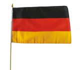 Duitse vlag (Duitsland) op stok 30x45cm