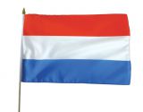 Hollandse vlag (Nederland) op stok 30x45cm