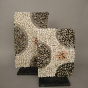 Stijlvolle schelpenlamp groot ±22x43x10cm