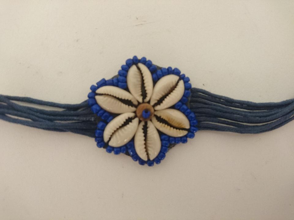 Schelpen armband donkerblauw - Afbeelding 3