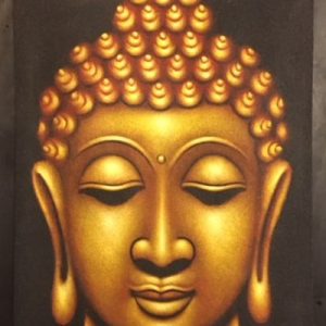 Buddha schilderij 60x80cm goud