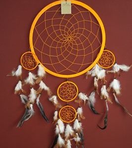 Dromenvanger ±32cm met kleintjes oranje