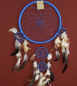 Dromenvanger ±26cm met kleintjes blauw
