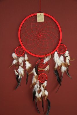 Dromenvanger ±26cm met kleintjes rood