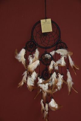 Dromenvanger ±12cm met kleintjes zwart