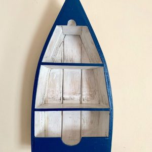 Bootkastje hangend 60cm blauw/wit/bruin