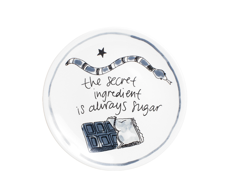 X noir bord 18cm The secret Blond Amsterdam