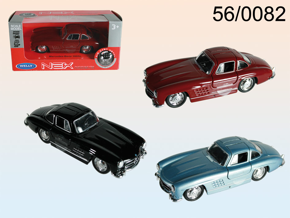 Mercedez-Benz 300 SL rood ± 12cm