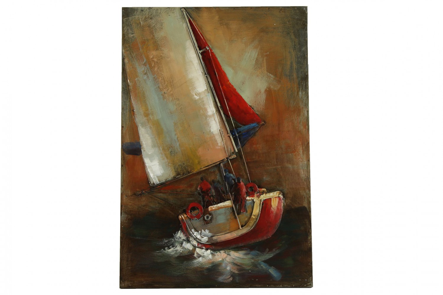 Schilderij boot rh Retraw veelkleur L3,5B90H60CM