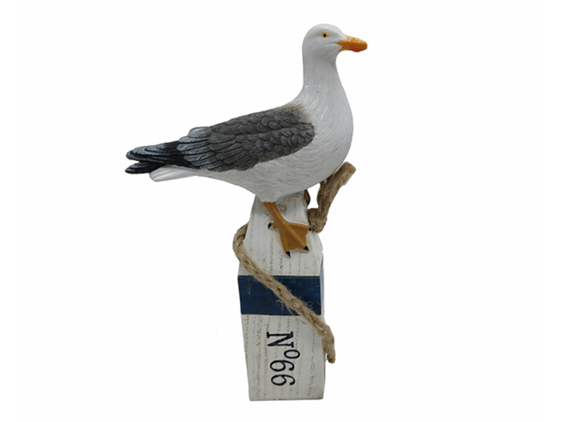 Meeuw op meerpaal nr.66 groot