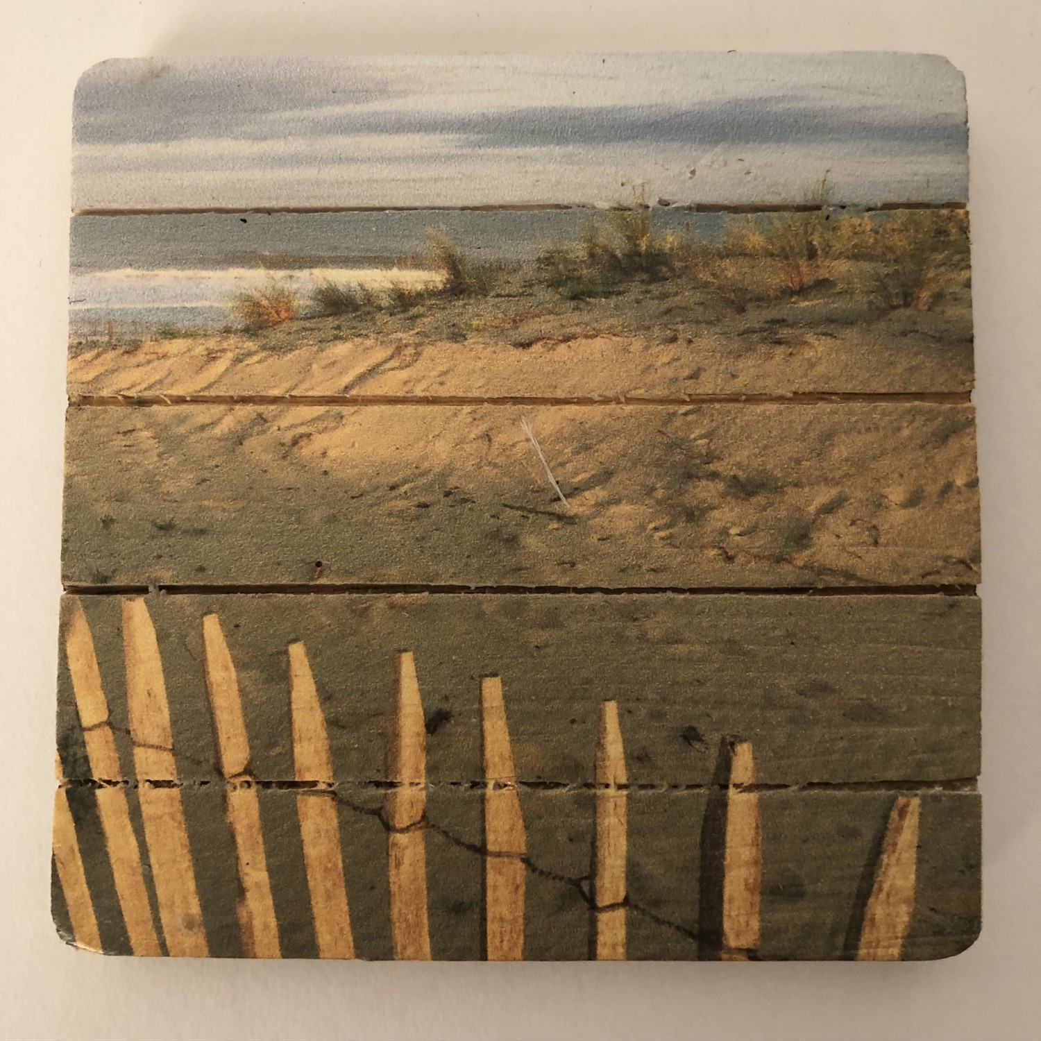 Houten onderzetter 10mm blote voeten in 't zand - Afbeelding 11