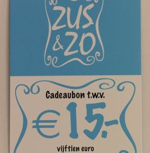 Cadeaubon Zus & Zo 15 euro