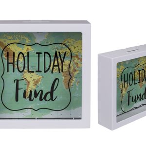 Spaarpot Holiday wereldkaart ±15cm