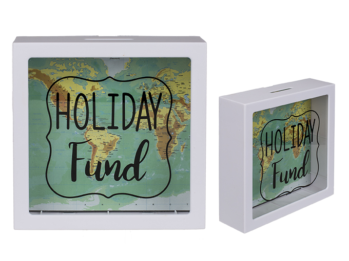 Spaarpot Holiday wereldkaart ±15cm